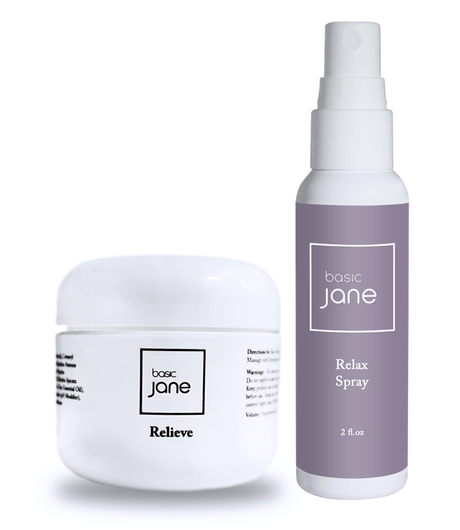 Buy CBD Online: Topical Natural Muscle and Joint Pain Reliever THC-free CBD pain spray and Cream for Pain Relief I Basic Jane